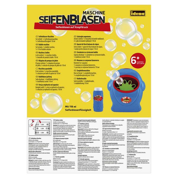Produktbild: Idena Seifenblasenmaschine blau 118ml