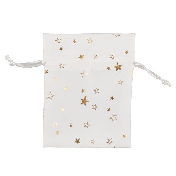 Produktbild: Idena Stoffs&auml;ckchen Weihnachten wei&szlig;/Stern 13x18cm