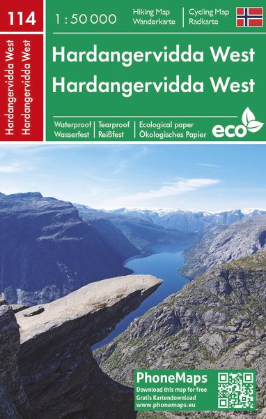 Produktbild: Hardangervidda West, Wander - Radkarte 1 : 50 000