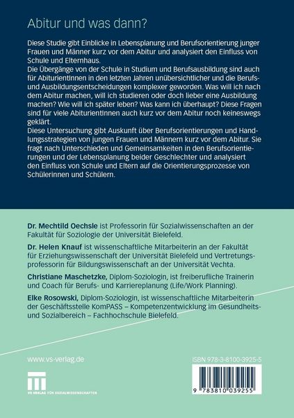 Produktbild: Abitur und was dann?