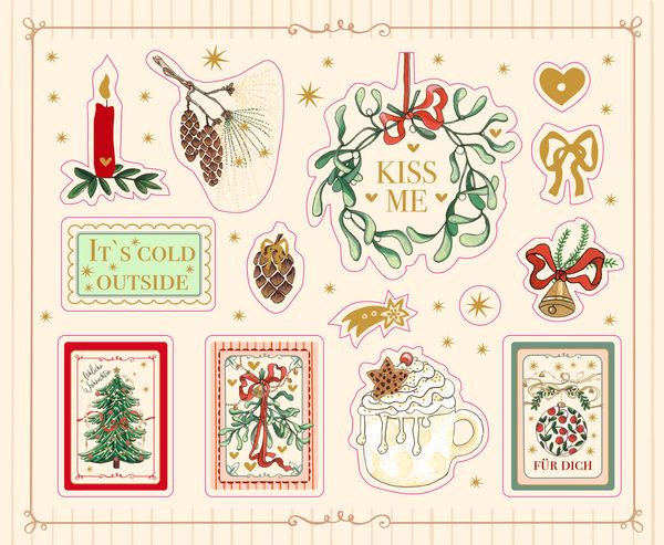 Produktbild: Stickerbuch &ndash; Zauberhafte Weihnachtssticker
