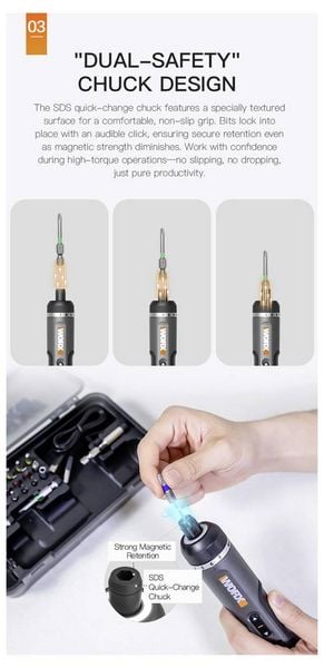 Produktbild: Worx WX242 Akku-Schrauber 4V 2.0Ah Li-Ion inkl. Koffer