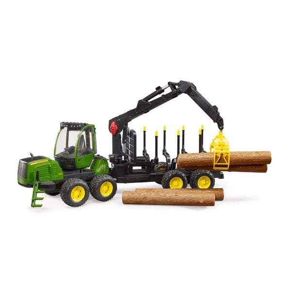 Bruder - John Deere 1210E - Rückzug mit 4 Baumstämmen und Holzgreifer