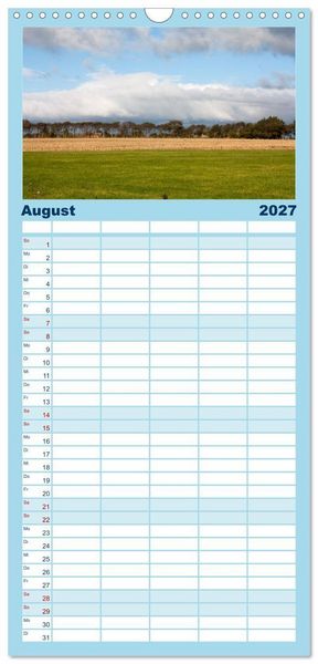 Produktbild: Familienplaner 2027 - F&ouml;hr 2027. Portr&auml;t einer Insel mit 5 Spalten (Wandkalender, 21 x 45 cm) CALVENDO