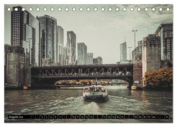 Produktbild: Metropole Chicago (Tischkalender 2026 DIN A5 quer), CALVENDO Monatskalender