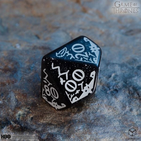 Produktbild: Q-Workshop QW097751 - Game of Thrones, Nights Watch Dice Set, 8-teilig