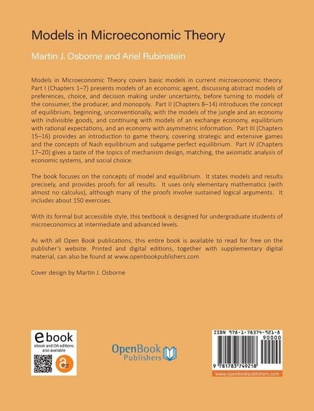 Produktbild: Models in Microeconomic Theory