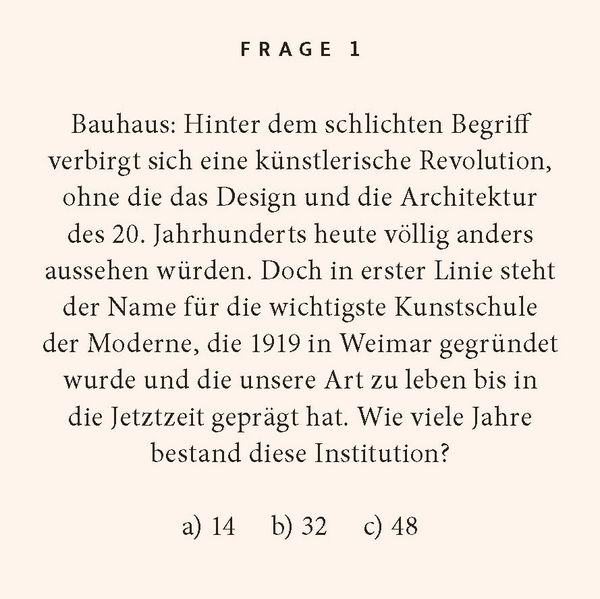 Produktbild: Bauhaus-Quiz