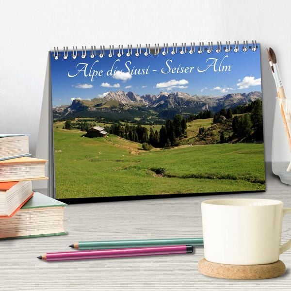 Produktbild: Alpe di Siusi - Seiser Alm (Tischkalender 2026 DIN A5 quer), CALVENDO Monatskalender