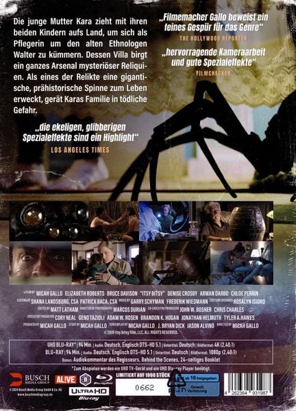 Produktbild: Itsy Bitsy - UHD 2-Disc Limited Edition Mediabook - Cover A (4K Ultra HD) ( + Blu-ray)