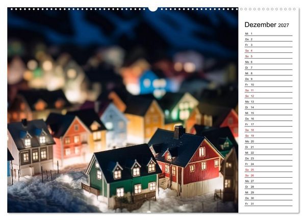 Produktbild: Miniatur Weltreise (hochwertiger Premium Wandkalender 2027 DIN A2 quer), Kunstdruck in Hochglanz