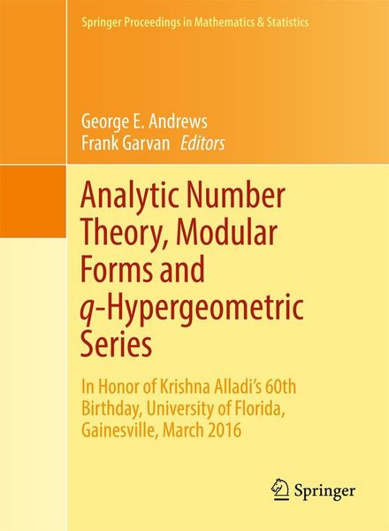 Produktbild: Analytic Number Theory, Modular Forms and q-Hypergeometric Series
