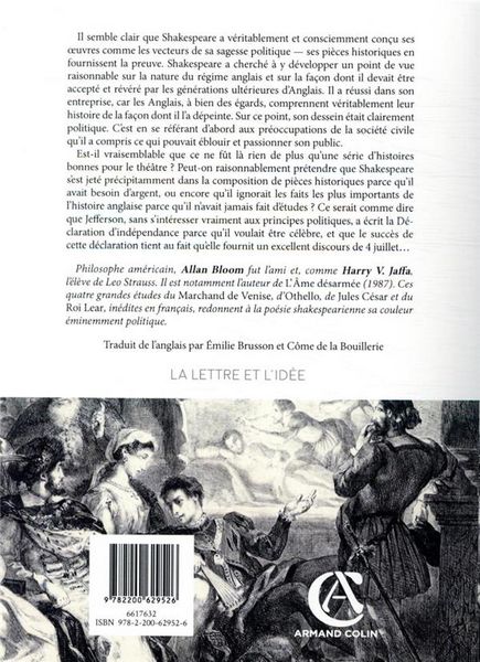 Produktbild: La pens&eacute;e politique de Shakespeare