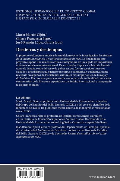 Produktbild: Destierros y destiempos