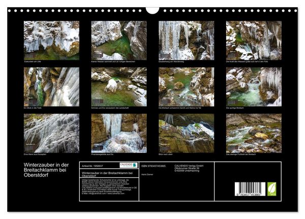 Produktbild: Winterzauber in der Breitachklamm bei Oberstdorf (Wandkalender 2026 DIN A3 quer), CALVENDO Monatskalender