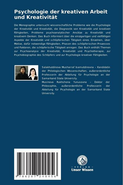 Produktbild: Psychologie der kreativen Arbeit und Kreativit&auml;t