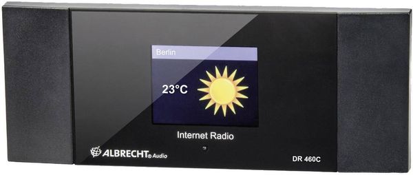 Albrecht DR 460-C Internet Radio-Adapter Internet Internetradio DLNA-fähig Schwarz