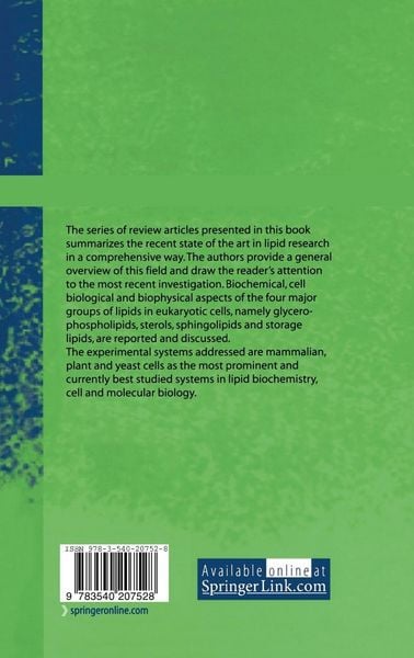 Produktbild: Lipid Metabolism and Membrane Biogenesis