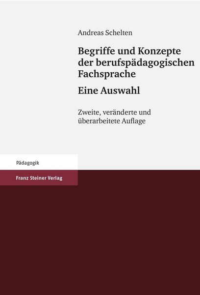 Produktbild: Begriffe und Konzepte der berufsp&auml;dagogischen Fachsprache - Eine Auswahl
