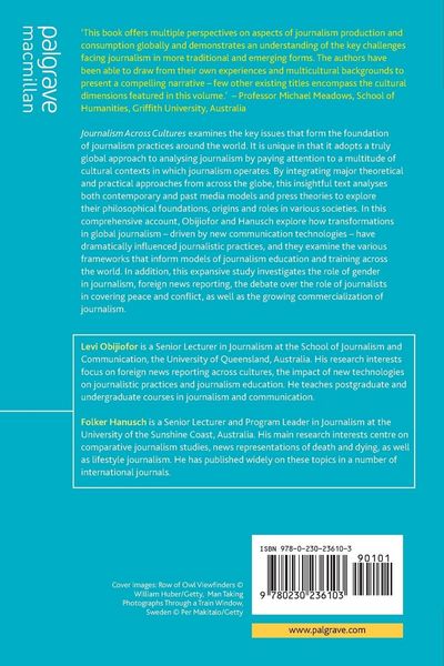 Produktbild: Journalism Across Cultures: An Introduction