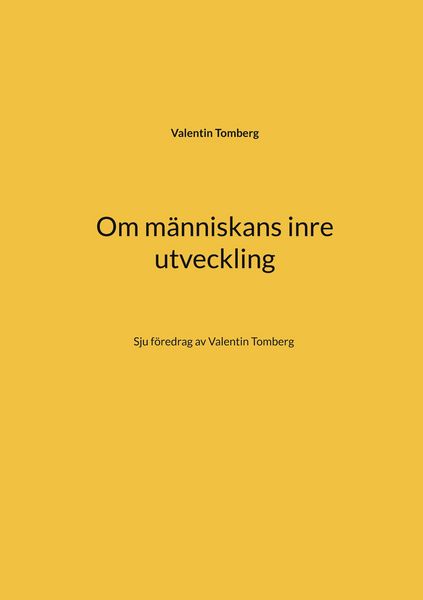 Produktbild: Om m&auml;nniskans inre utveckling