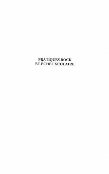 Produktbild: Pratiques Rock Et Echec Scolaire