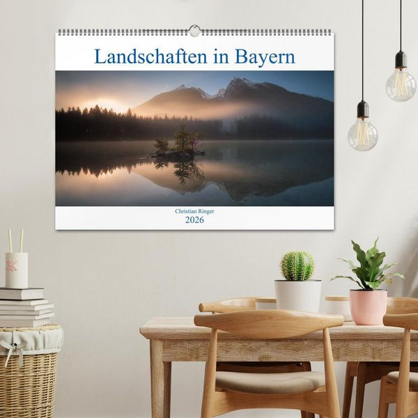 Produktbild: Bayerische Landschaften (Wandkalender 2026 DIN A2 quer), CALVENDO Monatskalender