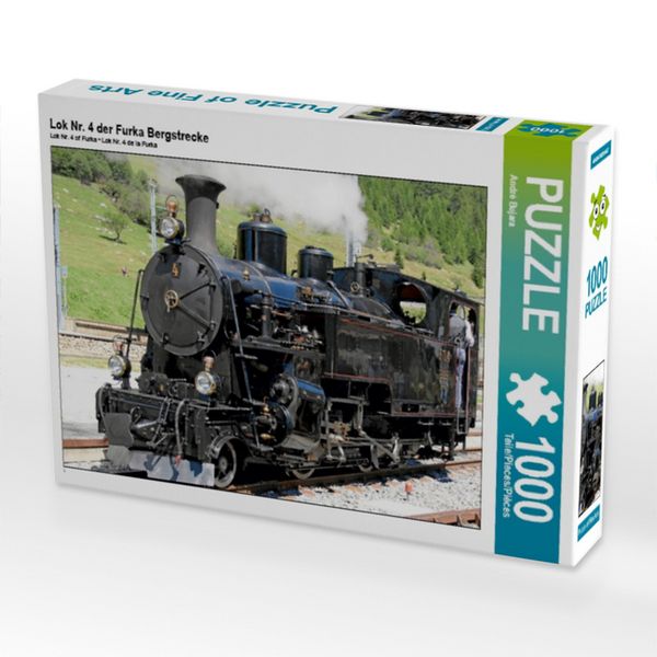 Produktbild: CALVENDO Puzzle Lok Nr. 4 der Furka Bergstrecke | 1000 Teile Lege-Gr&ouml;&szlig;e 64x48cm Foto-Puzzle f&uuml;r gl&uuml;ckliche Stunden