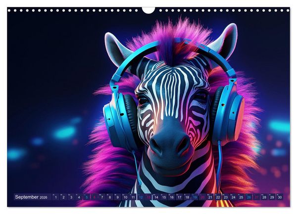 Produktbild: ZEBRAS - Modern Art (Wandkalender 2026 DIN A3 quer), CALVENDO Monatskalender