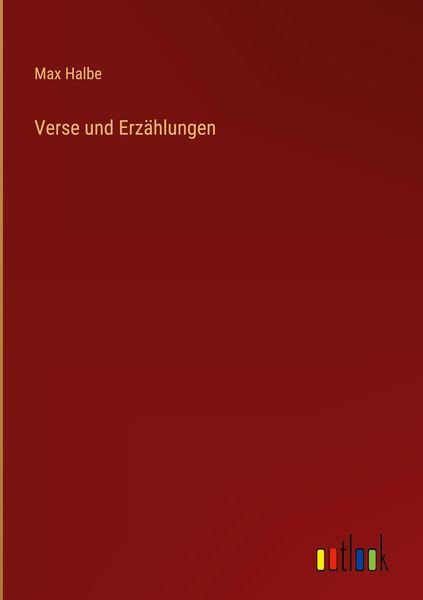 Produktbild: Verse und Erz&auml;hlungen