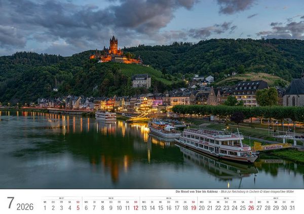 Produktbild: Mosel von Trier bis Koblenz 2026 Bildkalender A4 quer, spiralgebunden