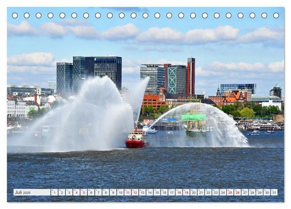 Produktbild: Hamburg mit Hafengeburtstag (Tischkalender 2026 DIN A5 quer), CALVENDO Monatskalender