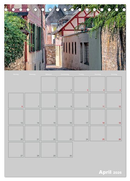 Produktbild: ELTVILLE &ndash; Wein-, Sekt- und Rosenstadt am Rhein (Tischkalender 2026 DIN A5 hoch), CALVENDO Monatskalender