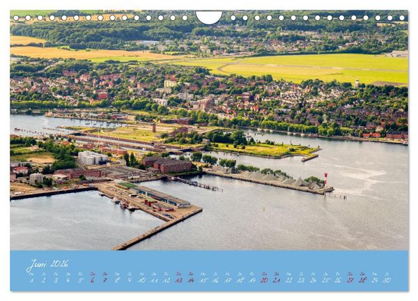 Produktbild: Kiel aus der Luft - Die Stadt an der F&ouml;rde aus dem Ballon fotografiert (Wandkalender 2026 DIN A4 quer), CALVENDO Monatskalender