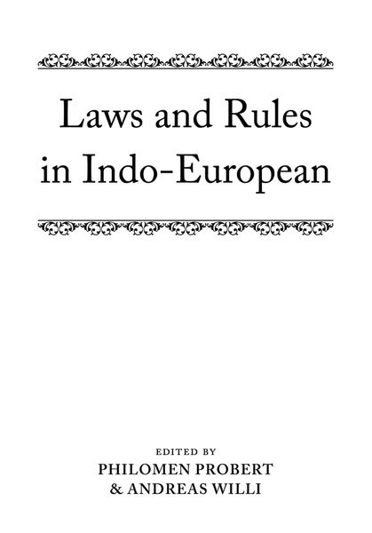 Produktbild: Laws and Rules in Indo-European