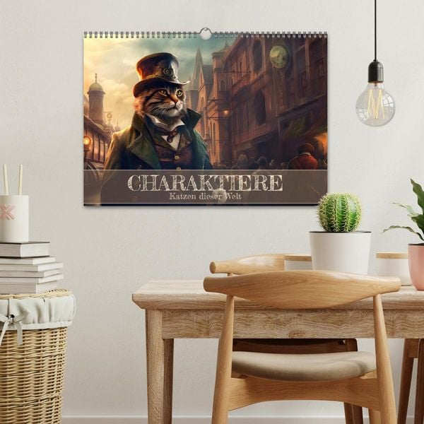 Produktbild: Charaktiere Katzen dieser Welt (Wandkalender 2026 DIN A3 quer), CALVENDO Monatskalender