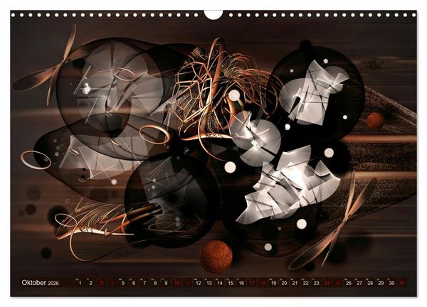 Produktbild: Fraktale Fantasiewelten (Wandkalender 2026 DIN A3 quer), CALVENDO Monatskalender