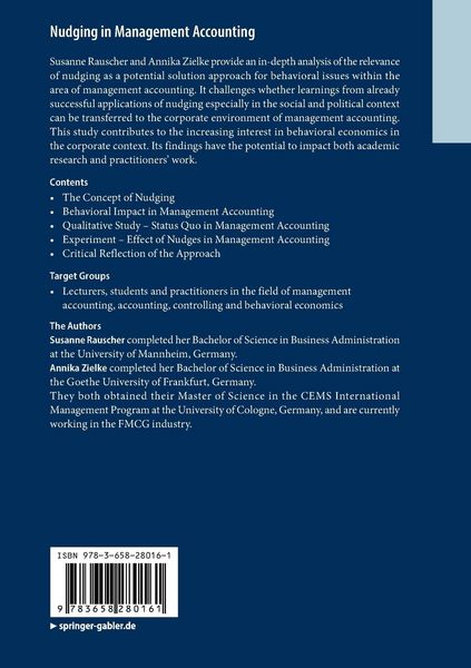 Produktbild: Nudging in Management Accounting