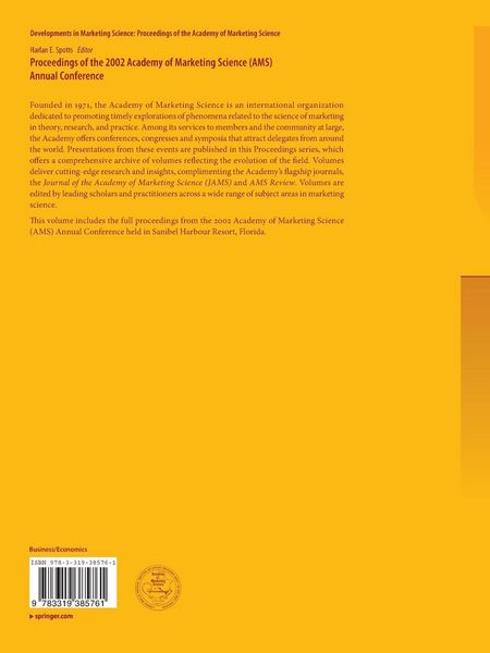 Produktbild: Proceedings of the 2002 Academy of Marketing Science (AMS) Annual Conference