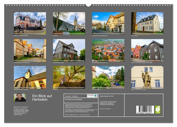 Produktbild: Ein Blick auf Herbstein (hochwertiger Premium Wandkalender 2026 DIN A2 quer), Kunstdruck in Hochglanz