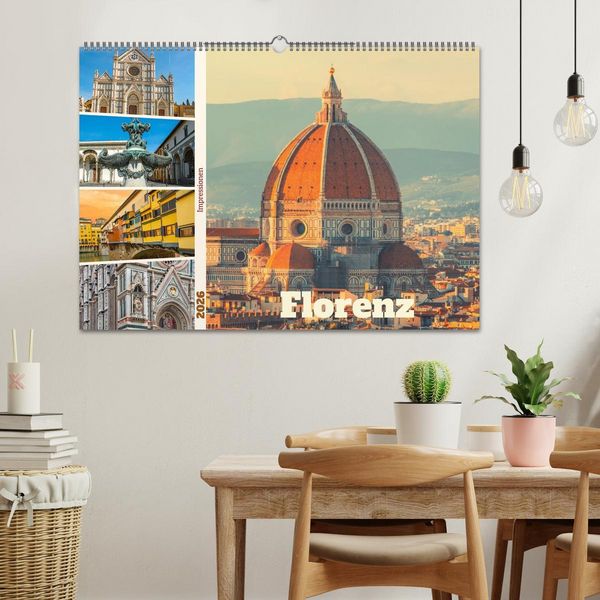 Produktbild: Florenz - Impressionen (Wandkalender 2026 DIN A2 quer), CALVENDO Monatskalender