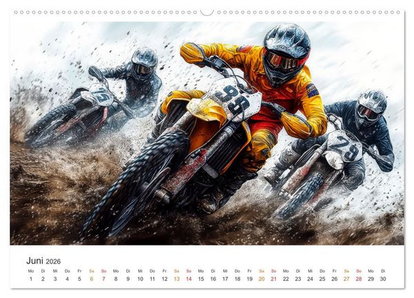 Produktbild: Motocross - Highspeed durch das Jahr (hochwertiger Premium Wandkalender 2026 DIN A2 quer), Kunstdruck in Hochglanz