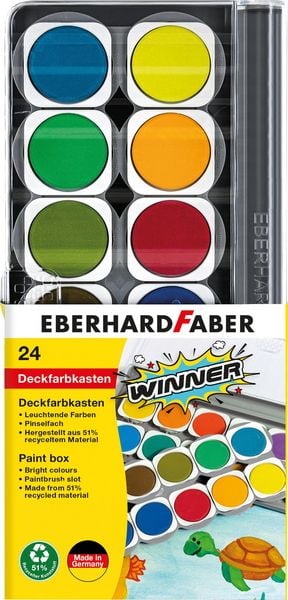 Eberhard Faber Malkasten Winner Deckfarbkasten 24er
