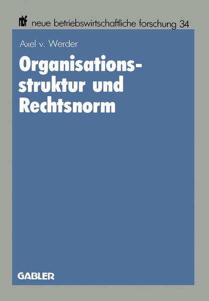 Produktbild: Organisationsstruktur und Rechtsnorm