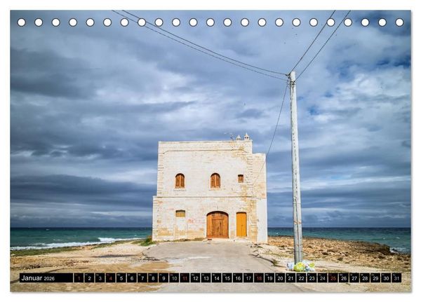 Produktbild: Gallipoli und Apulien - Faszination S&uuml;ditalien (Tischkalender 2026 DIN A5 quer), CALVENDO Monatskalender