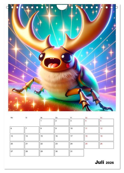 Produktbild: Heitere Insektenwelt (Wandkalender 2026 DIN A4 hoch), CALVENDO Monatskalender