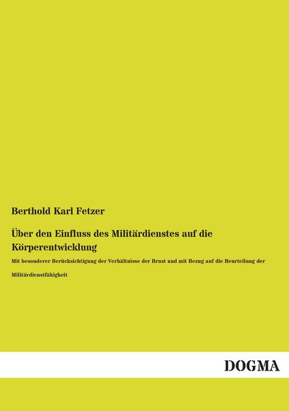 Produktbild: &Uuml;ber den Einfluss des Milit&auml;rdienstes auf die K&ouml;rperentwicklung