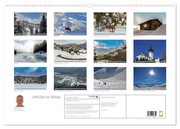 Produktbild: AROSA im Winter (Wandkalender 2026 DIN A2 quer), CALVENDO Monatskalender