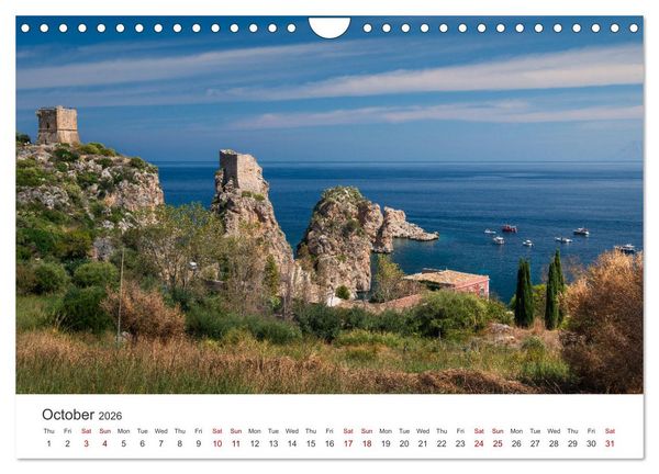 Produktbild: Sicily - The island where winter does not exist (Wall Calendar 2026 DIN A4 landscape), CALVENDO 12 Month Wall Calendar