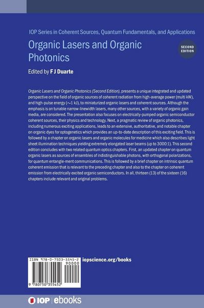 Produktbild: Organic Lasers and Organic Photonics (Second Edition)